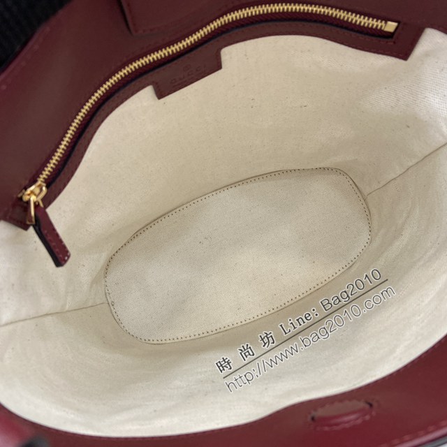 Gucci專櫃古馳2025春夏系列最新款水桶包手提單肩斜挎女包 jh2616型號：833660